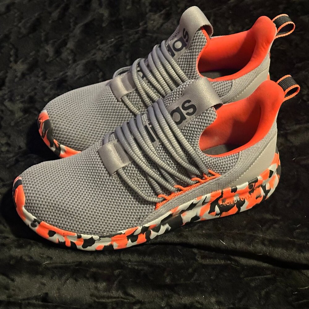 Adidas Gray and Orange Athletic Shoes Womens 7